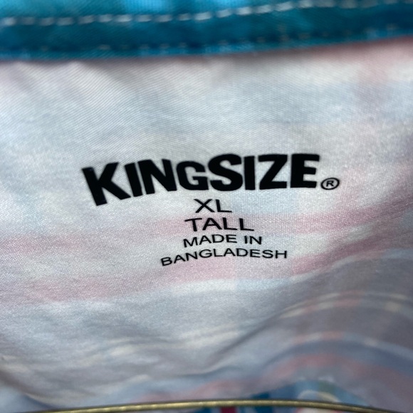 Men’s Pink & Blue Button Down Short Sleeve - Picture 3 of 4